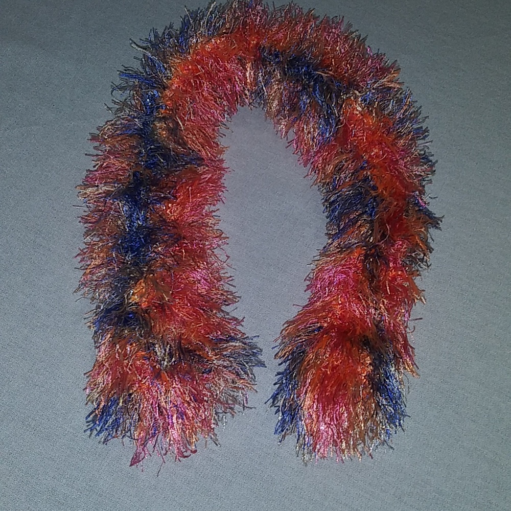 Homemade Scarf. Multi colored. 24"x3"